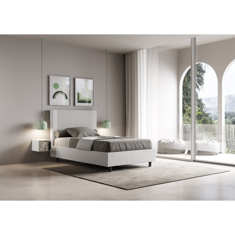 Letto imbottito 1 piazza e mezza 120x190 cm Goya