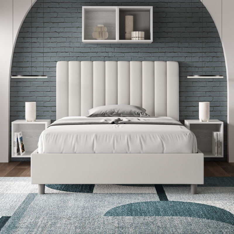 Letto imbottito 1 piazza e mezza 120x190 cm Agueda