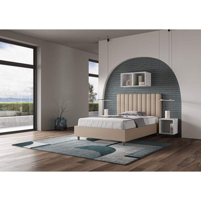 Letto imbottito 1 piazza e mezza 120x190 cm Agueda