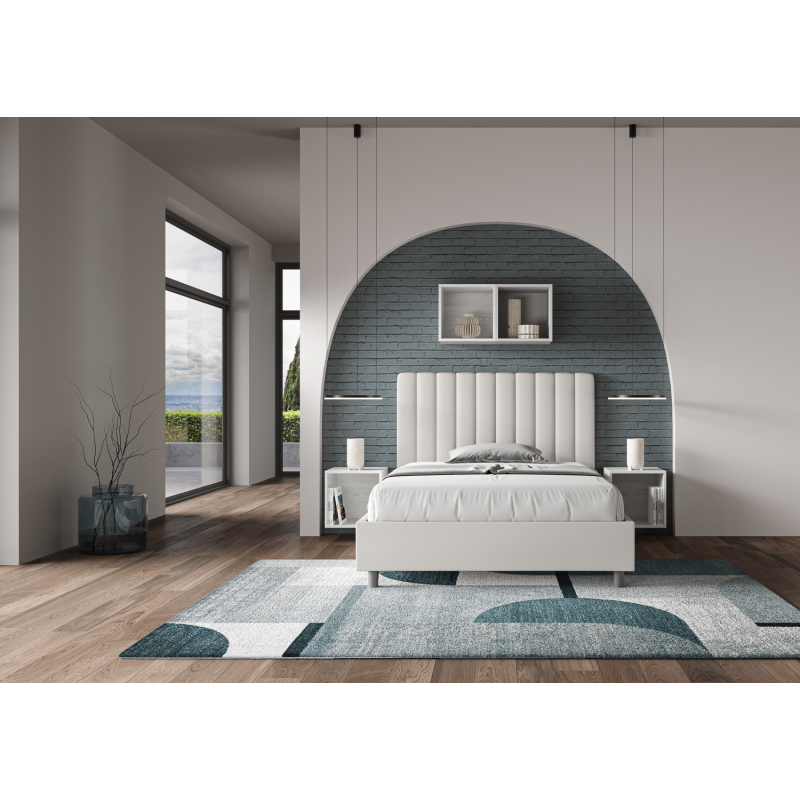 Letto imbottito 1 piazza e mezza 120x190 cm Agueda