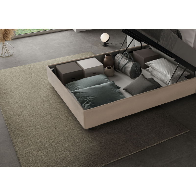 Letto imbottito 1 piazza e mezza 120x190 cm Agueda