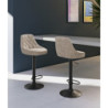 Set di 2 Sgabelli in microfibra Max 45cm X 50cm H 84/100cm Stones