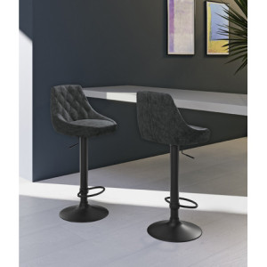 Set di 2 Sgabelli in microfibra Max 45cm X 50cm H 84/100cm Stones