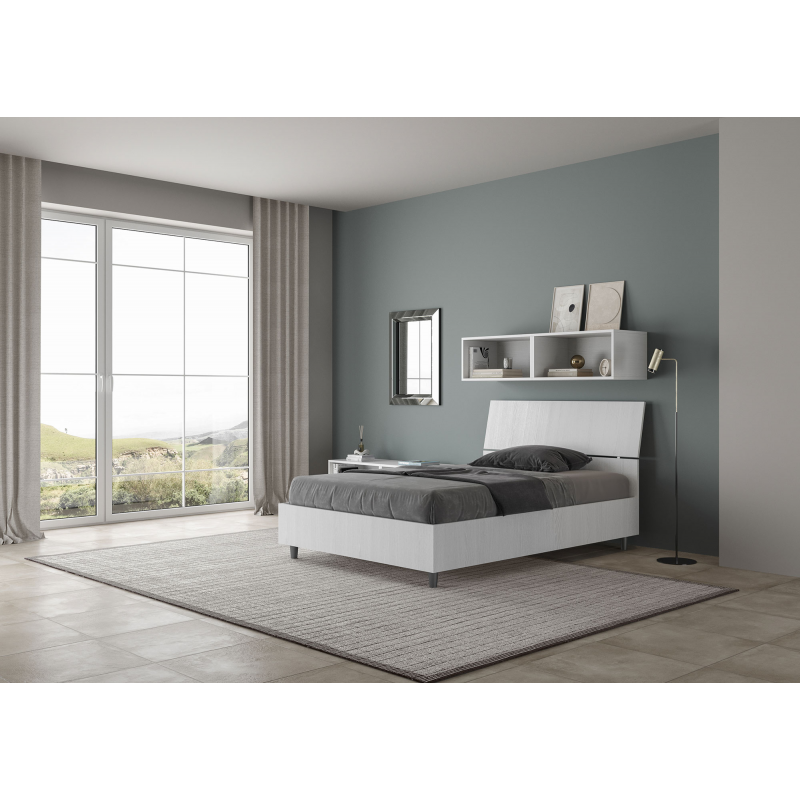 Letto 1 piazza e mezza 120x190 cm testata inclinata Demas