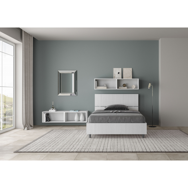 Letto 1 piazza e mezza 120x190 cm testata inclinata Demas