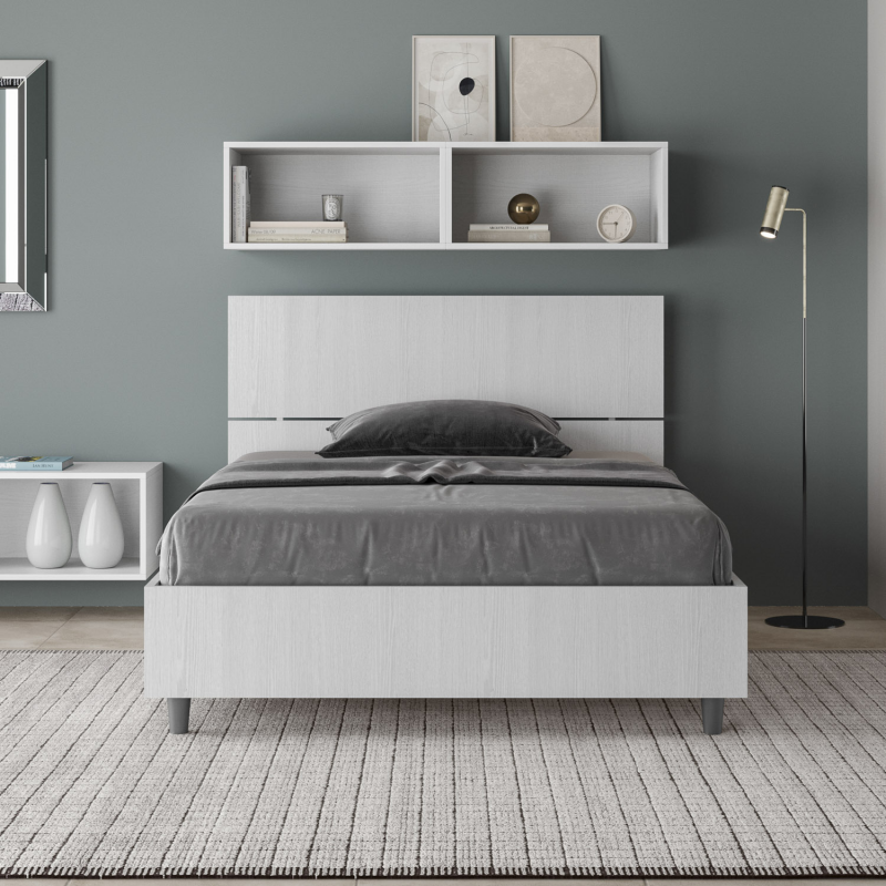 Letto 1 piazza e mezza 120x190 cm testata inclinata Demas