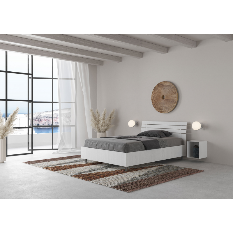 Letto 1 piazza e mezza 120x190 cm testata inclinata con doghe Ankel
