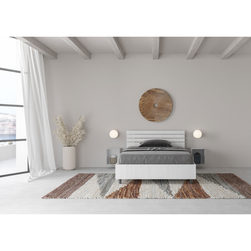 Letto 1 piazza e mezza 120x200 cm testata inclinata con doghe Ankel