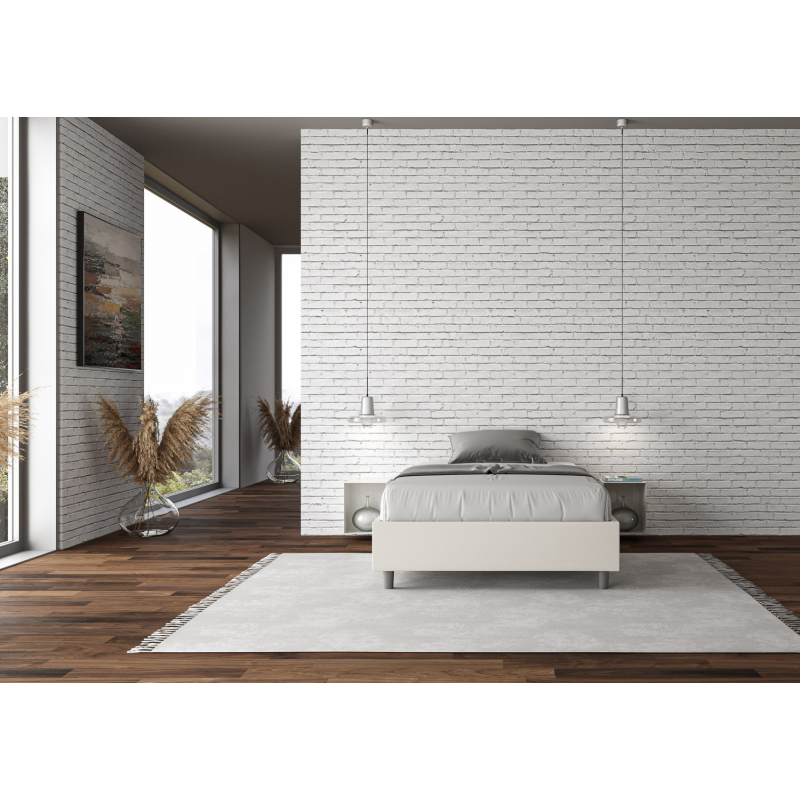 Letto Sommier imbottito Matrimoniale francese 140x190 cm Azelia