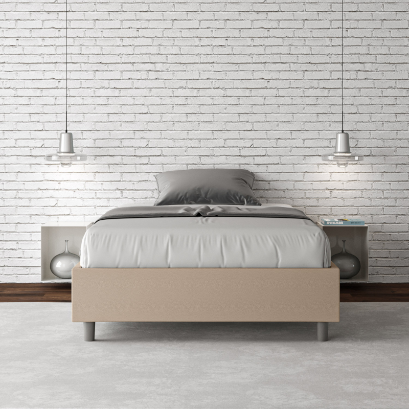 Letto Sommier imbottito Matrimoniale francese 140x190 cm Azelia