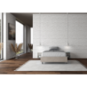 Letto Sommier imbottito Matrimoniale francese 140x190 cm Azelia