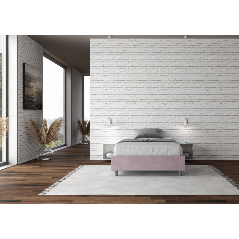 Letto Sommier imbottito Matrimoniale francese 140x190 cm Azelia
