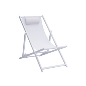 Set 4 sdrai mare alluminio bianco Sandy text ecru Moia pratici