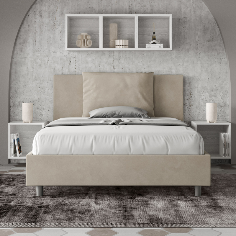 Letto imbottito Matrimoniale francese 140x190 cm Antea