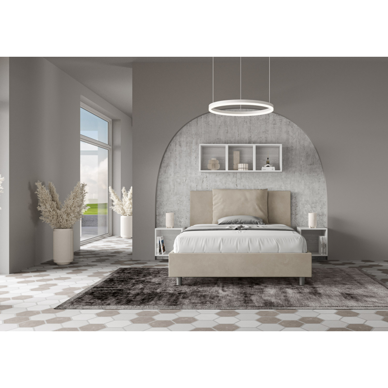 Letto imbottito Matrimoniale francese 140x190 cm Antea