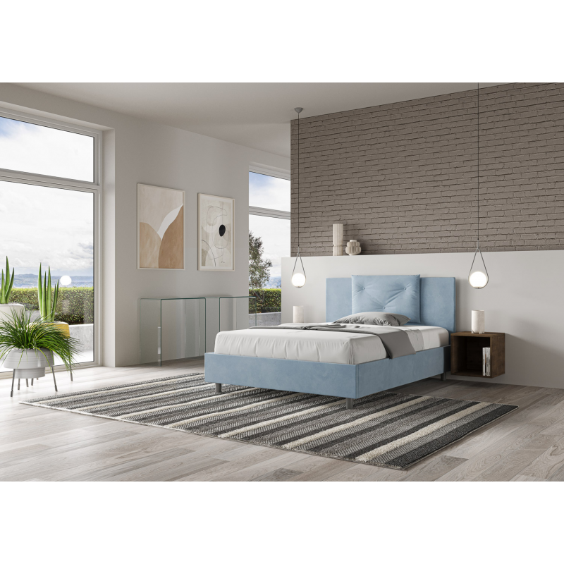 Letto imbottito Matrimoniale francese 140x190 cm Appia