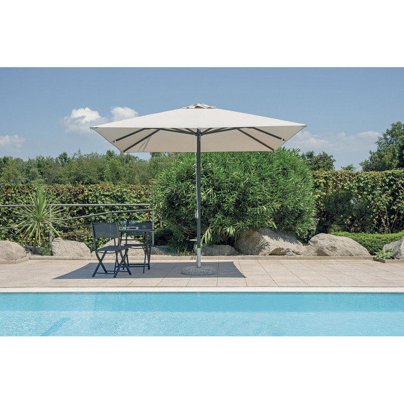 Ombrellone Roma 3x3 m antracite Made in Italy Moia robusto e elegante