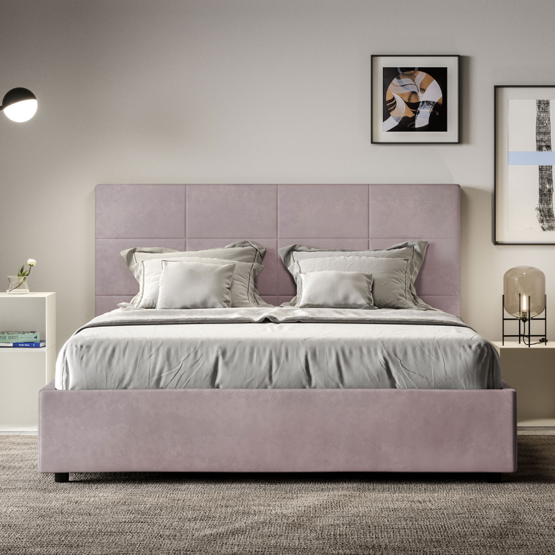 Letto imbottito Matrimoniale francese 140x190 cm Mika