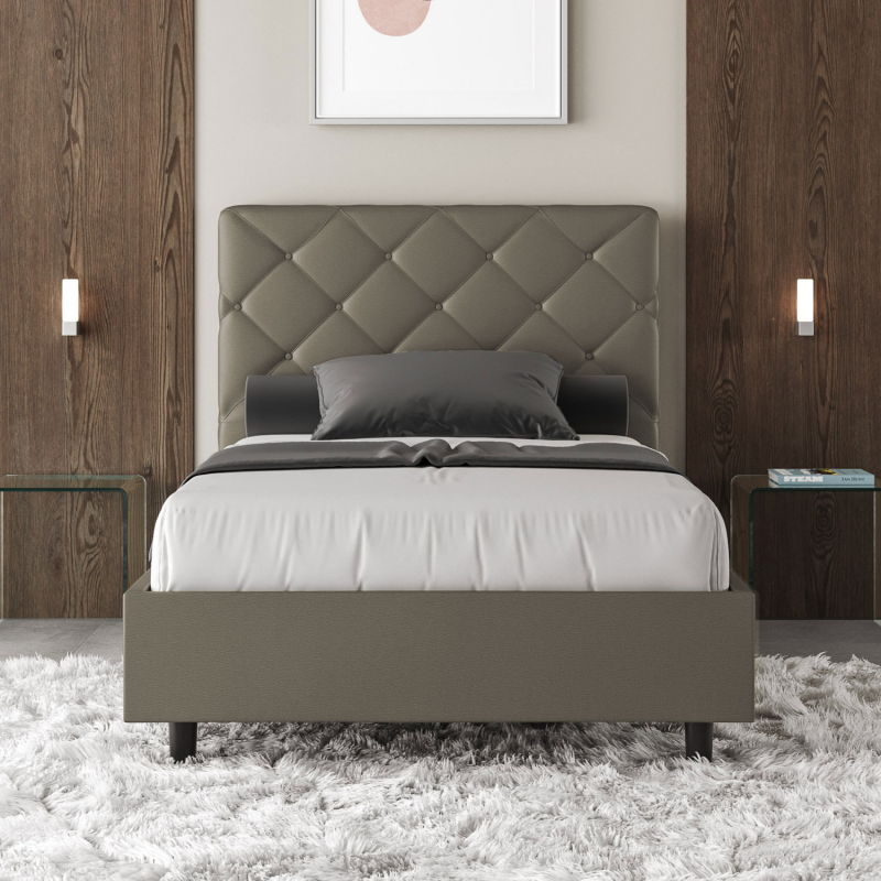 Letto imbottito Matrimoniale francese 140x190 cm Priya