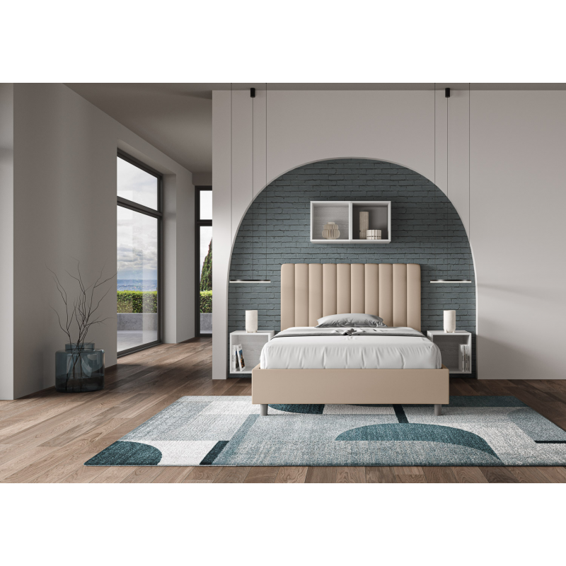 Letto imbottito Matrimoniale francese 140x190 cm Agueda