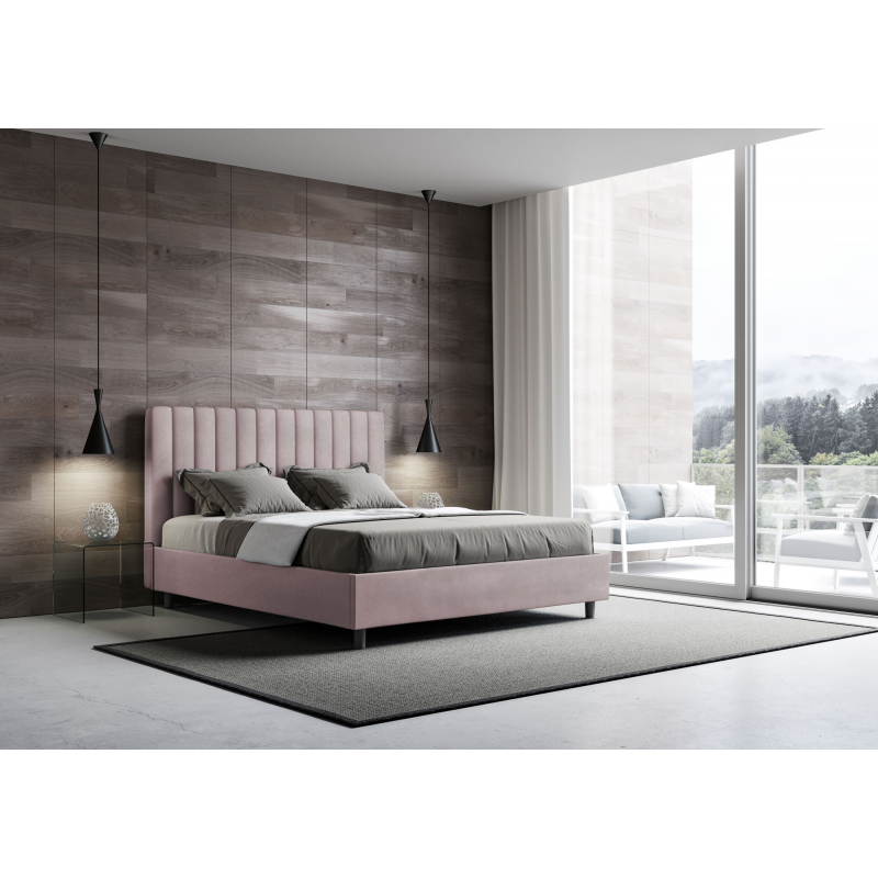 Letto imbottito Matrimoniale francese 140x190 cm Agueda