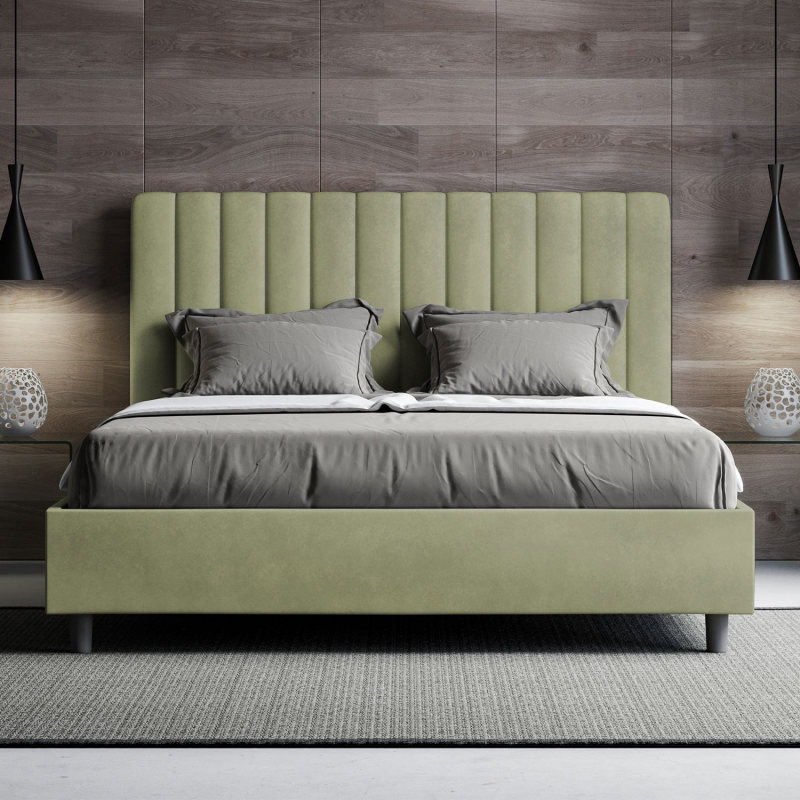 Letto imbottito Matrimoniale francese 140x190 cm Agueda