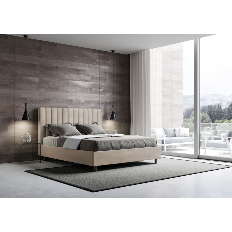 Letto imbottito Matrimoniale francese 140x190 cm Agueda