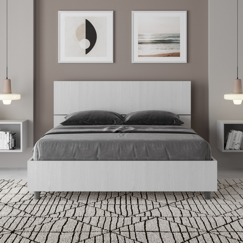 Letto Matrimoniale francese 140x190 cm testata dritta Demas