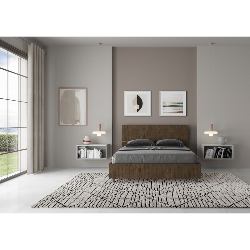 Letto Matrimoniale francese 140x190 cm testata dritta Demas