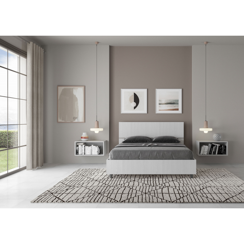 Letto Matrimoniale francese 140x190 cm testata dritta Demas