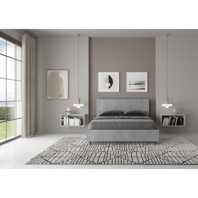 Letto Matrimoniale francese 140x190 cm testata inclinata Demas