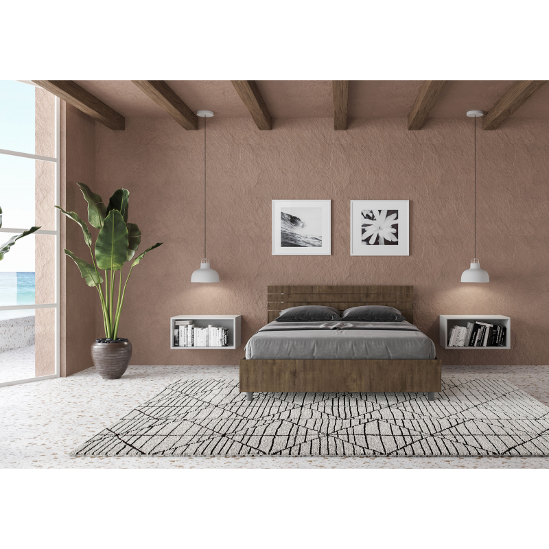 Letto Matrimoniale francese 140x190 cm testata dritta con doghe Ankel