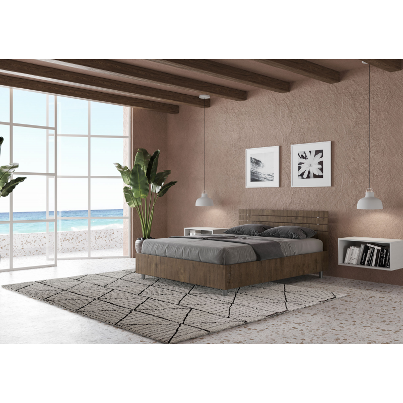Letto Matrimoniale francese 140x190 cm testata dritta con doghe Ankel