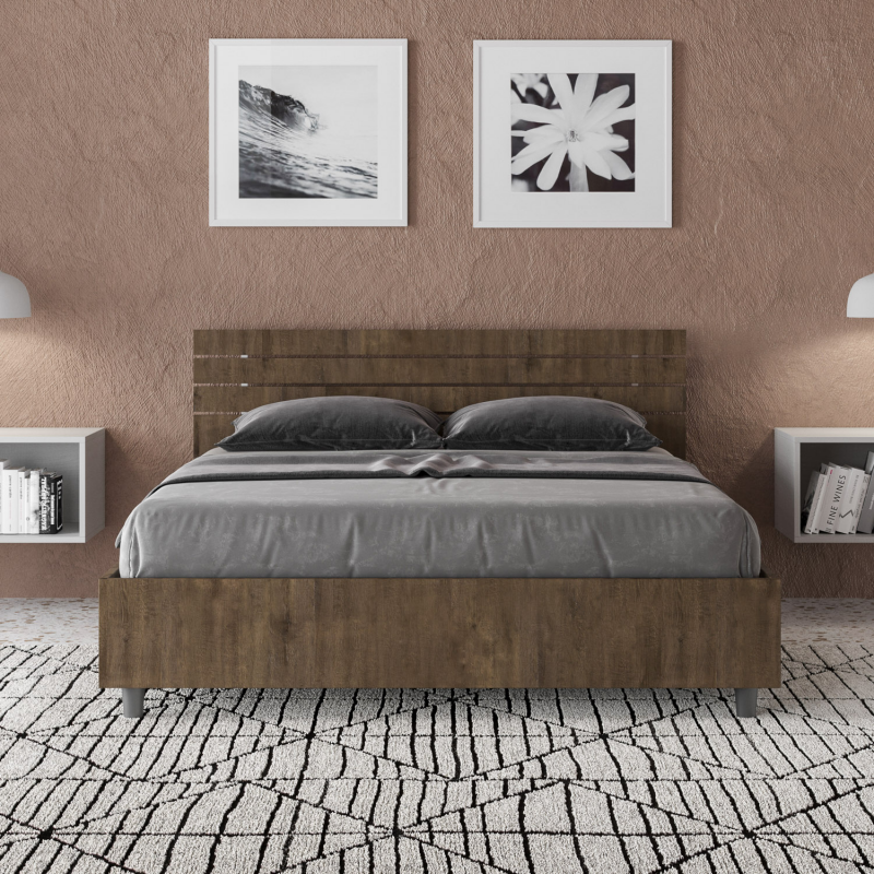 Letto Matrimoniale francese 140x190 cm testata dritta con doghe Ankel