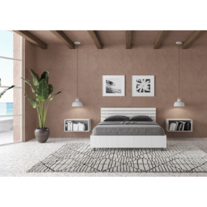 Zoom Letto Matrimoniale francese 140x190 cm testata inclinata con doghe Ankel