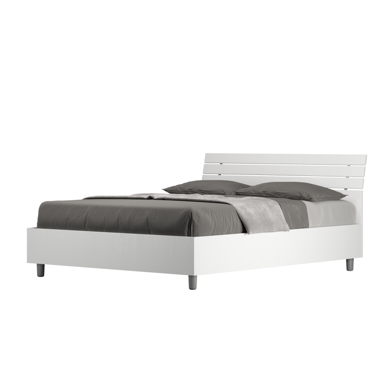 Letto Matrimoniale francese 140x200 cm testata inclinata con doghe Ankel