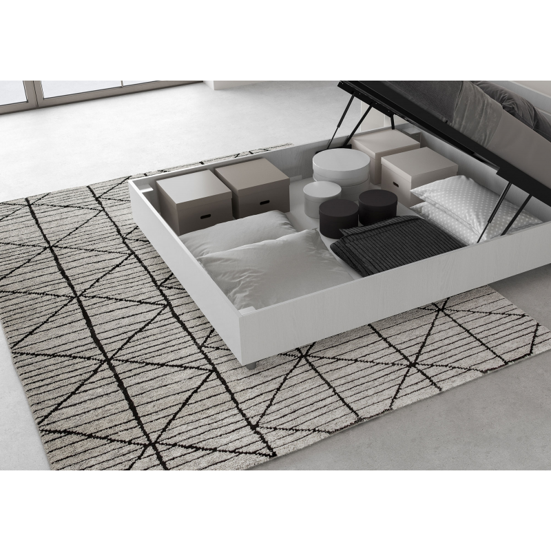 Letto Matrimoniale francese 140x200 cm testata inclinata con doghe Ankel