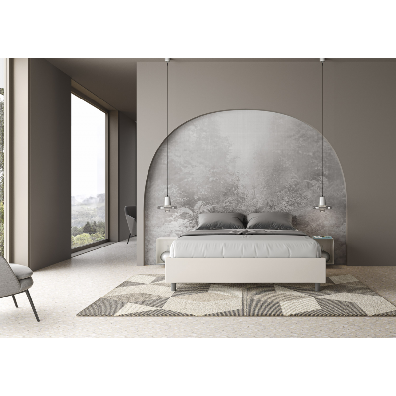 Letto Sommier imbottito Matrimoniale 160x190 cm Azelia