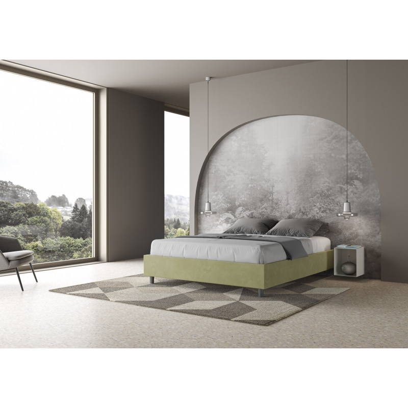 Letto Sommier imbottito Matrimoniale 160x190 cm Azelia