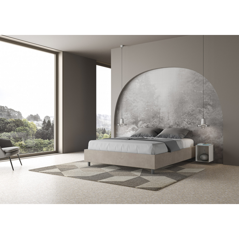 Letto Sommier imbottito Matrimoniale 160x190 cm Azelia