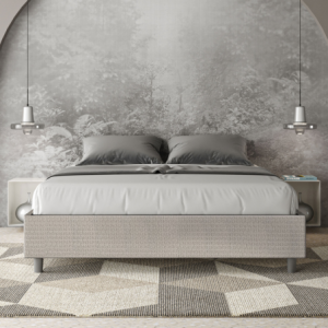 Zoom Letto Sommier imbottito Matrimoniale 160x190 cm tessuto Labirinto Azelia