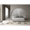 Letto Sommier imbottito Matrimoniale 160x200 cm tessuto Aragona Azelia