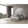 Letto Sommier imbottito Matrimoniale 160x200 cm tessuto Aragona Azelia
