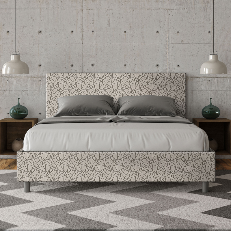 Letto imbottito Matrimoniale 160x190 cm tessuto Era Adele