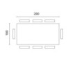 Tavolo Fisso 200 x 100 cm Stark 100cm X 200cm H 76cm Stones