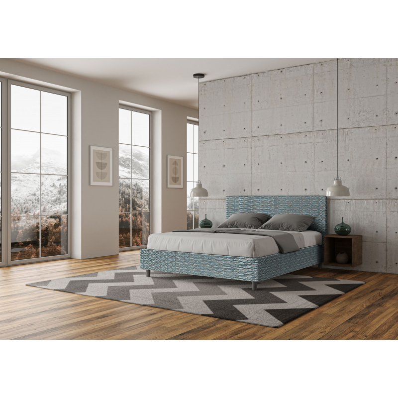 Letto imbottito Matrimoniale 160x190 cm tessuto Aragona Adele