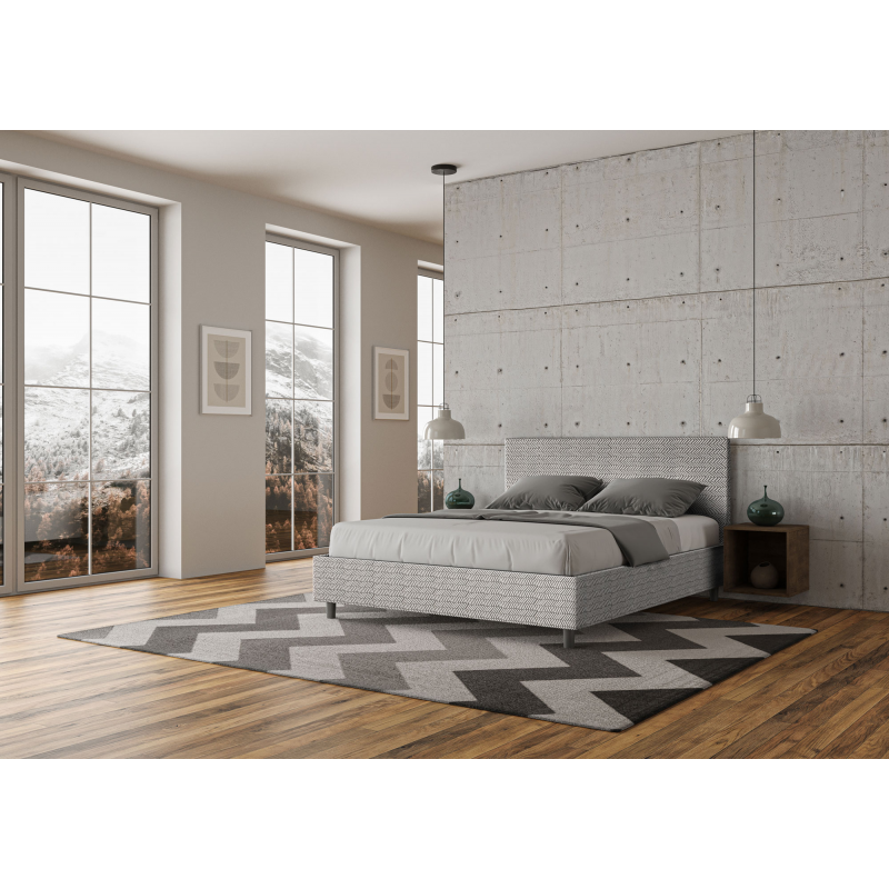 Letto imbottito Matrimoniale 160x190 cm tessuto Aragona Adele