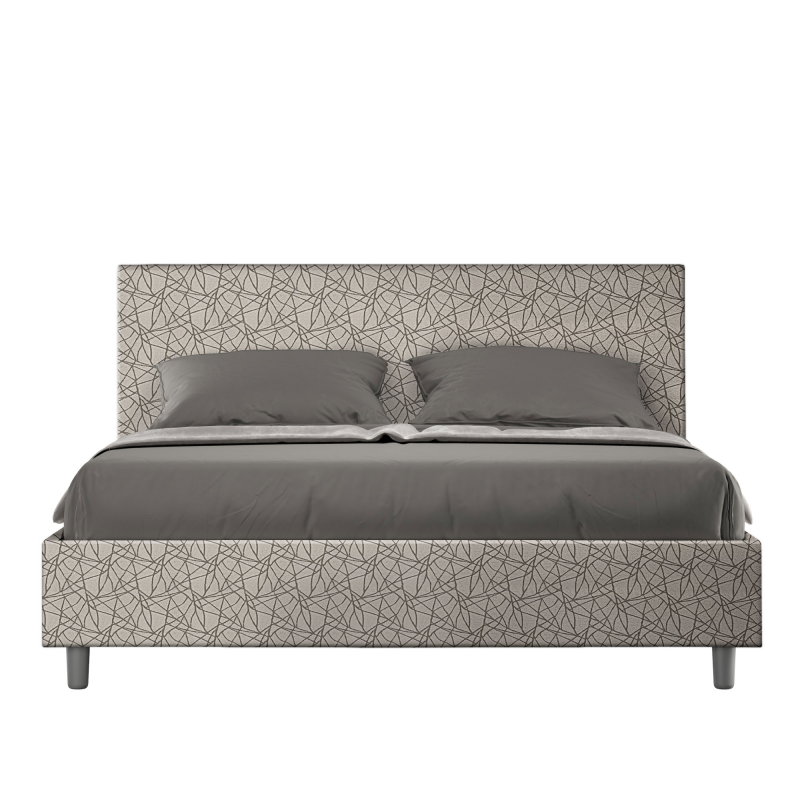 Letto imbottito Matrimoniale 160x200 cm tessuto Era Adele