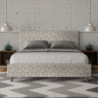 Letto imbottito Matrimoniale 160x200 cm tessuto Era Adele