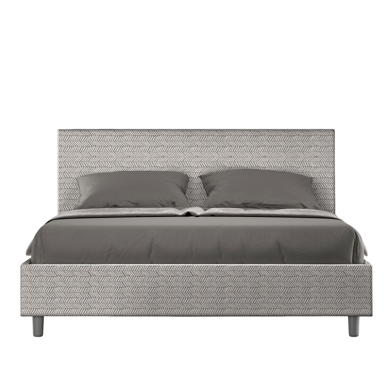 Letto imbottito Matrimoniale 160x210 cm tessuto Aragona Adele